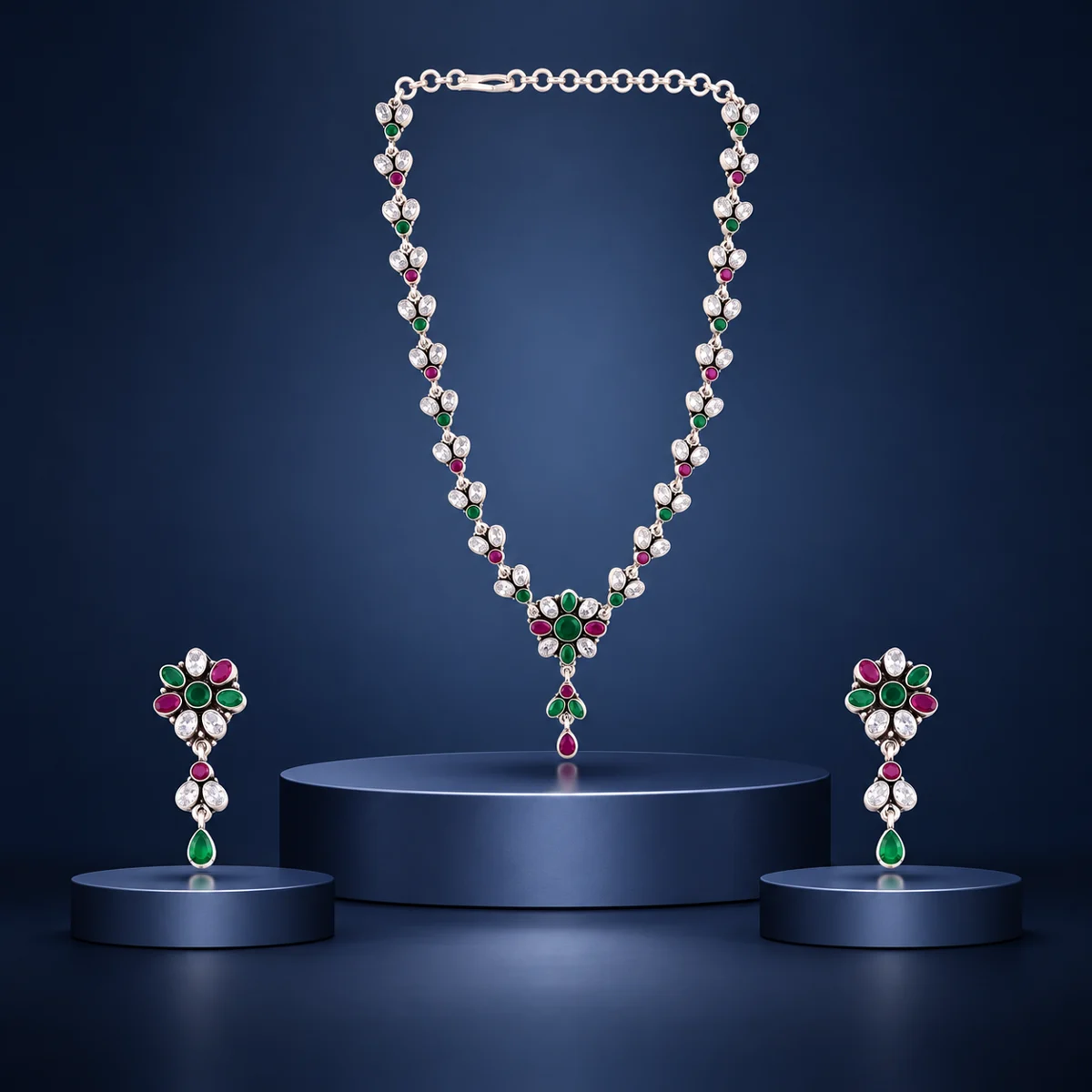 Jewellery presentation concept showing texture, gems and fine detail